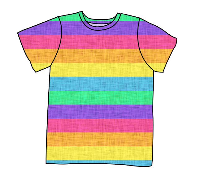 Neon Stripes Basic Tee and Tank