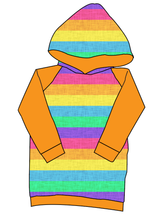 Load image into Gallery viewer, Neon Stripes Classic Hoodie (or Crewneck)