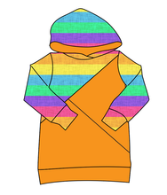 Load image into Gallery viewer, Neon Stripes Classic Hoodie (or Crewneck)