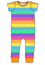 Load image into Gallery viewer, Neon Stripes Emmett Pants And Shorts T-Shirt Romper