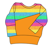 Load image into Gallery viewer, Neon Stripes Grow With Me Hoodie (or Crewneck)