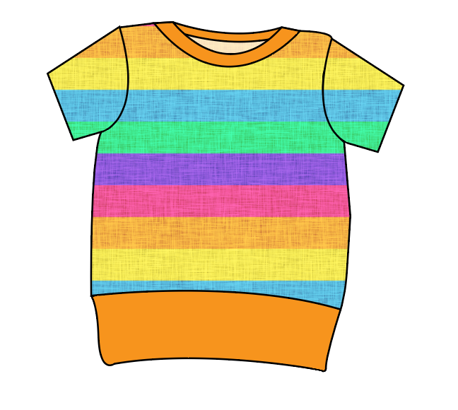 Neon Stripes Grow With Me Tee