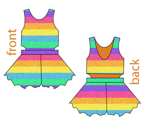 Neon Stripes Kids Playsuit
