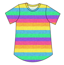 Load image into Gallery viewer, Neon Stripes Ladies&#39; Relaxed Tee