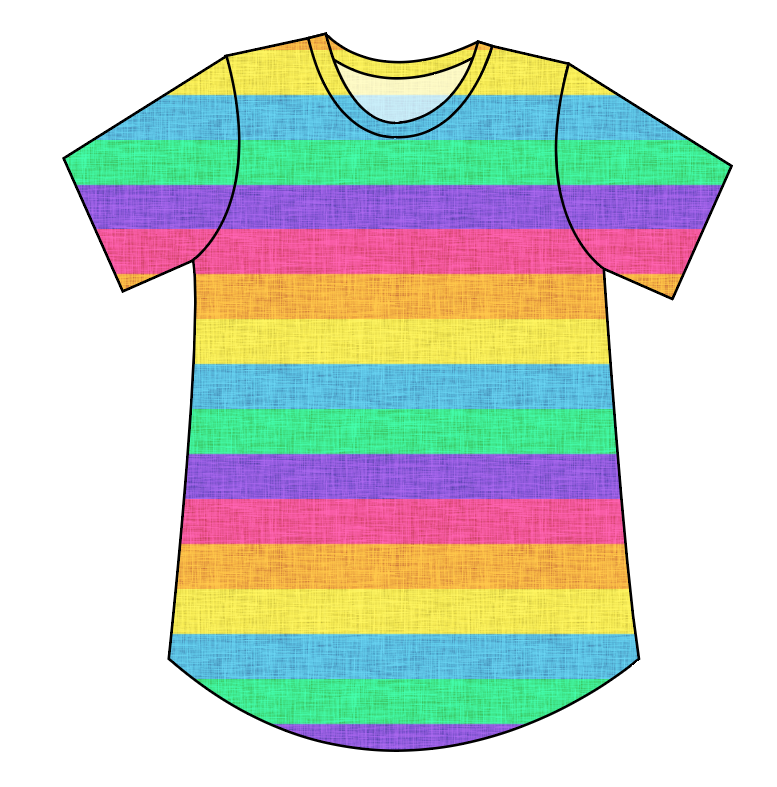 Neon Stripes Ladies' Relaxed Tee