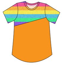 Load image into Gallery viewer, Neon Stripes Kids&#39; Relaxed Tee