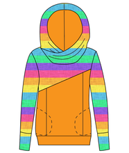 Load image into Gallery viewer, Neon Stripes Ladies Hoodie