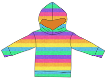 Load image into Gallery viewer, Neon Stripes Ladies Oversized Hoodie