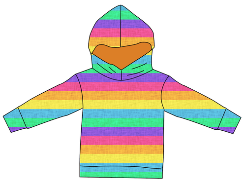 Neon Stripes Ladies Oversized Hoodie