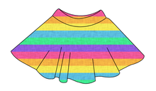 Load image into Gallery viewer, Neon Stripes Ladies&#39; Circle Skirt