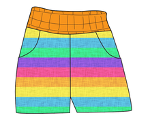 Load image into Gallery viewer, Neon Stripes Ladies&#39; Joggers and Jogger Shorts