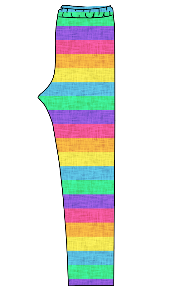 Neon Stripes Ladies' Lounge Leggings