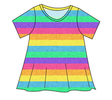 Load image into Gallery viewer, Neon Stripes Ladies&#39; Swing Tee