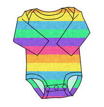 Load image into Gallery viewer, Neon Stripes Lap Neck Bodysuit