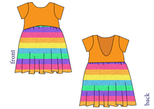 Load image into Gallery viewer, Neon Stripes Low Back Dress