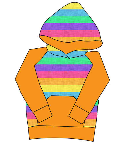 Neon Stripes Mens' Hoodie