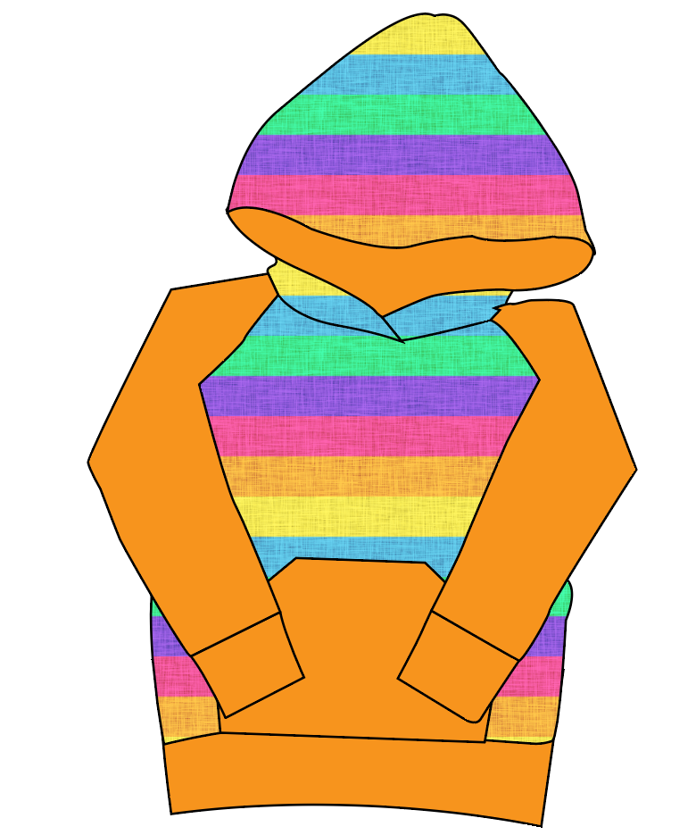 Neon Stripes Mens' Hoodie