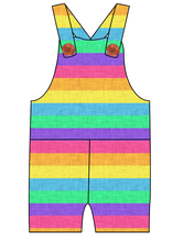 Load image into Gallery viewer, Neon Stripes Overalls and Shortalls