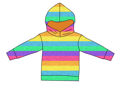 Neon Stripes Oversized Hoodie