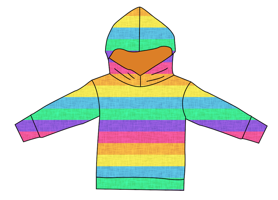 Neon Stripes Oversized Hoodie