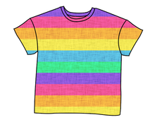 Load image into Gallery viewer, Neon Stripes Oversized Tee