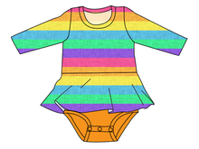 Load image into Gallery viewer, Neon Stripes Peplum Top