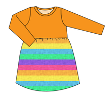 Load image into Gallery viewer, Neon Stripes Play Dress