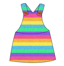 Load image into Gallery viewer, Neon Stripes Skirt-Alls