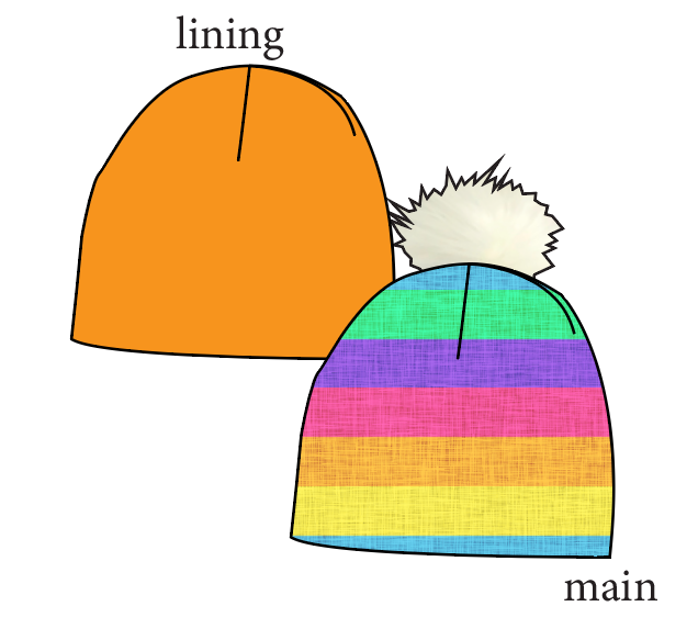 Neon Stripes Slouchy Beanie (Reversible!)