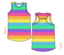 Load image into Gallery viewer, Neon Stripes Summer Tank