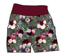 Load image into Gallery viewer, Heathered Floral Basic Joggers And Jogger Shorts