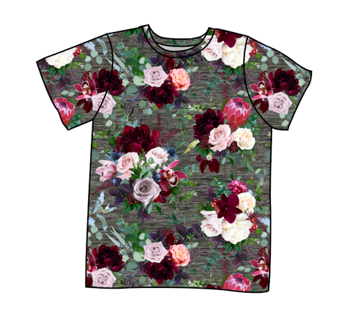 Heathered Floral Basic Tee and Tank