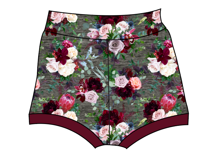 Heathered Floral Bummies