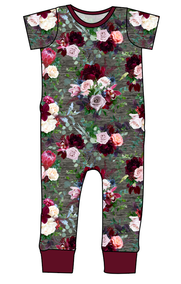 Heathered Floral Emmett Pants And Shorts T-Shirt Romper