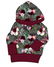 Load image into Gallery viewer, Heathered Floral Grow With Me Hoodie (or Crewneck)