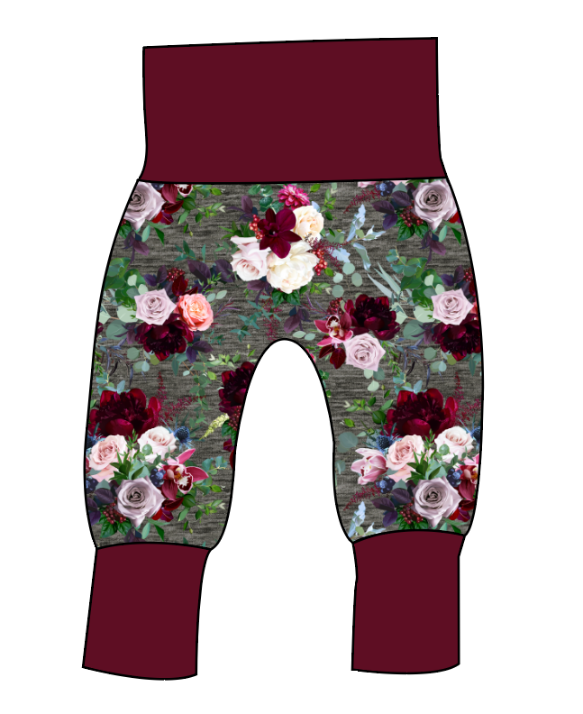 Heathered Floral Grow With Me Pants And Shorts