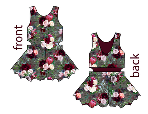 Heathered Floral Kids Playsuit