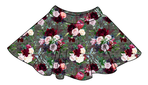 Heathered Floral Ladies' Circle Skirt