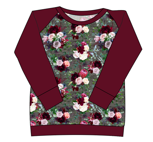 Heathered Floral Ladies' Classic Crewneck