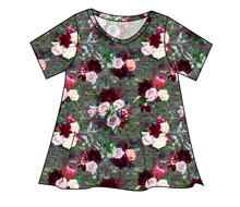 Load image into Gallery viewer, Heathered Floral Ladies&#39; Swing Tee