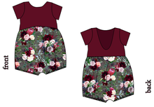 Load image into Gallery viewer, Heathered Floral Low Back Romper and Bubble Romper