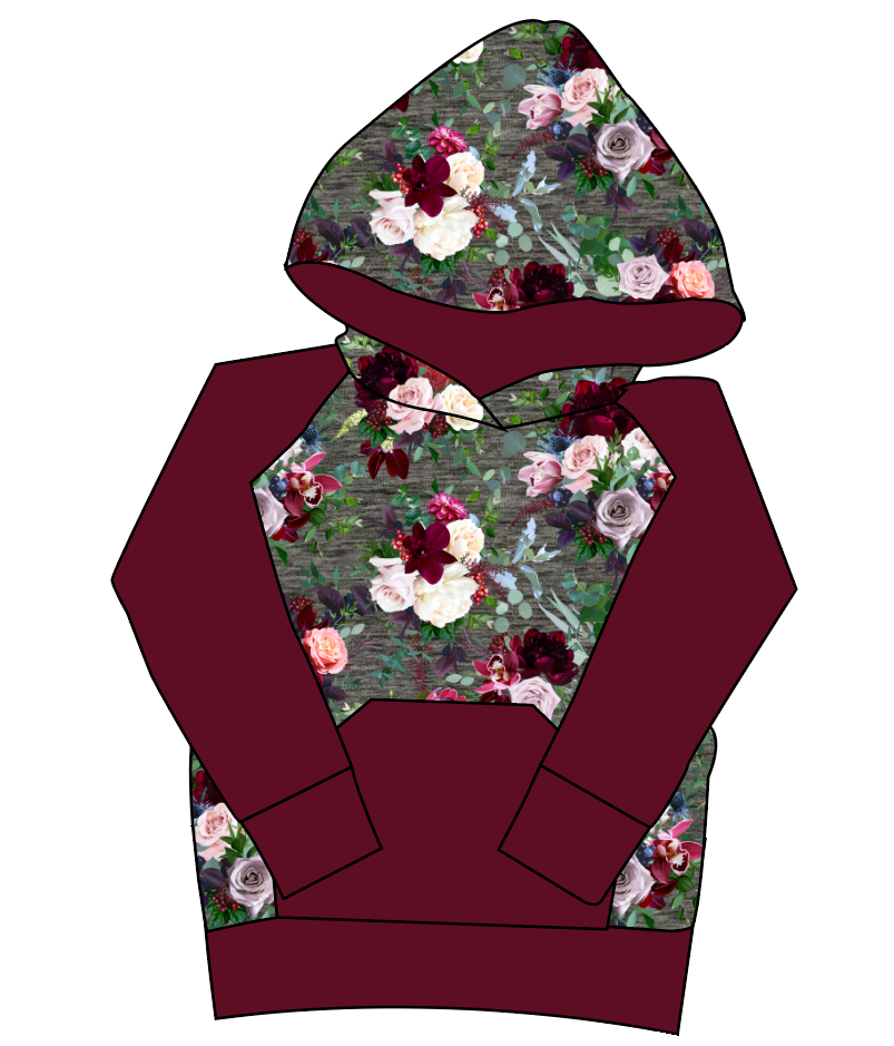 Heathered Floral Mens' Hoodie