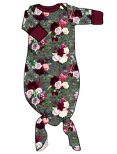 Load image into Gallery viewer, Heathered Floral Newborn Knotted Gown