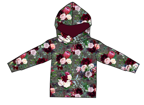 Heathered Floral Oversized Hoodie