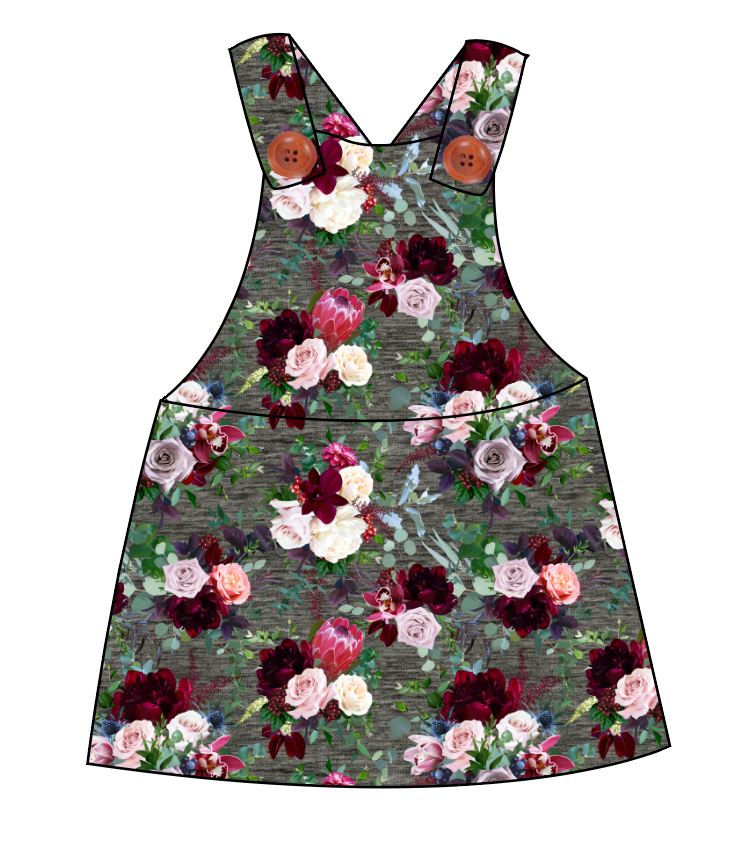 Heathered Floral Skirt-Alls