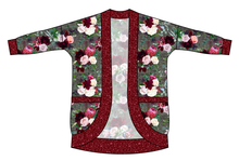 Load image into Gallery viewer, Heathered Floral Kids Cocoon Cardigan