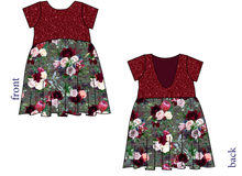 Load image into Gallery viewer, Heathered Floral Low Back Dress