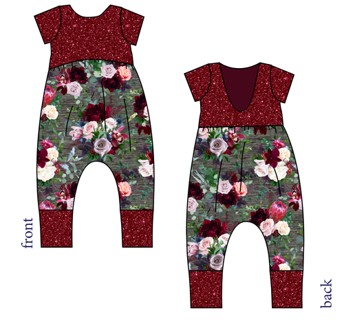 Heathered Floral Low Back Romper and Bubble Romper