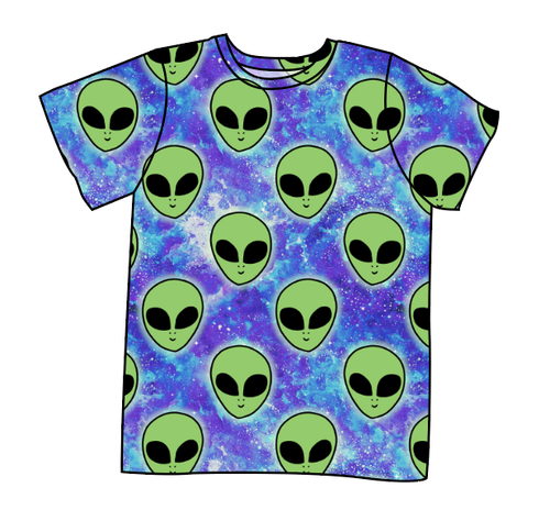 Green Aliens Basic Tee and Tank
