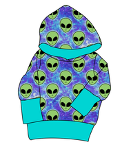 Load image into Gallery viewer, Green Aliens Grow With Me Hoodie (or Crewneck)
